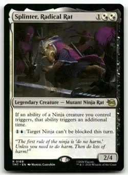Splinter, Radical Rat MTG Teenage Mutant Ninja Turtles 169 R NM - Image 1