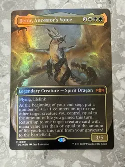 Betor, Ancestor's Voice (Borderless) #1 FOIL MTG Tarkir Dragonstorm TDC NM X1 - Image 1