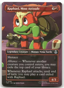 Raphael Most Attitude Borderless MTG Teenage Mutant Ninja Turtles 199 U NM - Image 1