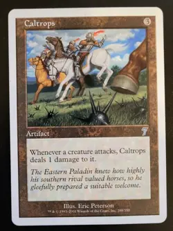 Caltrops, English 7th Edition Magic MTG MP - Image 1