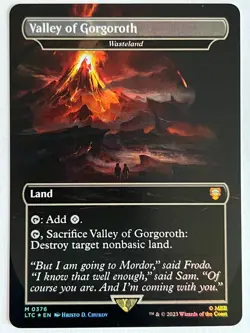 MTG Valley Of Gorgoroth Lotr Commander: Tales of Middle-earth 376 *FOIL* - Image 1