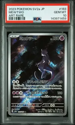 2023 POKEMON JAPANESE SV2A-POKEMON 151 ART RARE #183 MEWTWO PSA 10 - Image 1