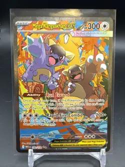 Pokemon 2025 Me01 Mega Evolution Mega Kangaskhan EX 182/132 Illus Rare Holo NM - Image 1