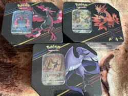 Pokemon TCG Crown Zenith Legendary Birds Tin Lot (3) Sealed Promo 2019 - Image 2