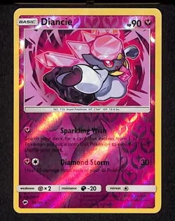 Diancie 94 Rare Pokemon Burning Shadows 147 Reverse Holo 2017 - Image 1