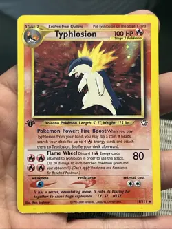 Pokemon TCG Typhlosion 18/111 Neo Genesis 1st Edition 2000 Holo Rare- DMG/ HP - Image 1