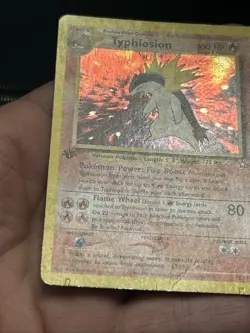 Pokemon TCG Typhlosion 18/111 Neo Genesis 1st Edition 2000 Holo Rare- DMG/ HP - Image 4