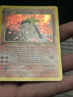 Pokemon TCG Typhlosion 18/111 Neo Genesis 1st Edition 2000 Holo Rare- DMG/ HP - Image 5