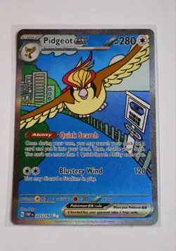 Pidgeot ex 225/197 SV03 Obsidian Flames Full Art Holo English 2023 SIR - Image 1