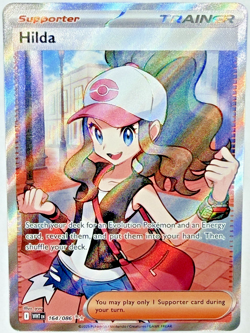 Hilda 164/086 Holo Ultra Rare White Flare Pokemon NM/M FRESH PULL FROM PACK - Image 1