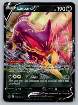 Pokemon TCG SWSH06: Chilling Reign Liepard V 104/198 - Image 1