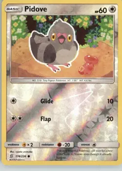 Pidove 174/236 Common Unified Minds Pokemon Reverse Holo Near Mint - Image 1