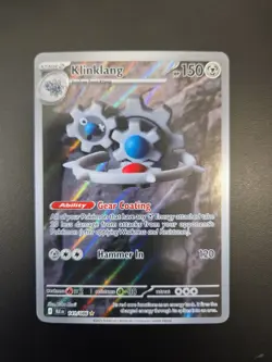 Pokemon TCG Klinklang 141/086 Sv: Black Bolt Holo Illustration Rare NM - Image 2