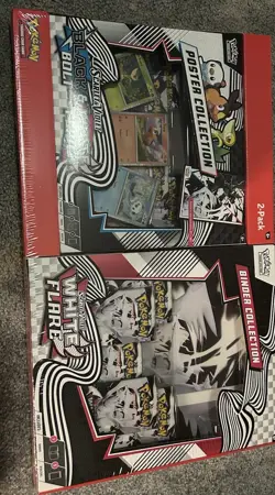 Pokemon TCG Scarlet & Violet Binder 2-Pack 3-Ring 9-Pocket Black White - Image 1