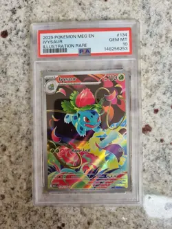 Pokemon TCG Ivysaur IR 134/132 Mega Evolution PSA 10 - Image 2