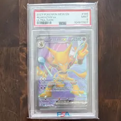Pokemon Alakazam ex 188/165 Scarlet & Violet 151 Ultra Rare Holo PSA 9 - Image 1
