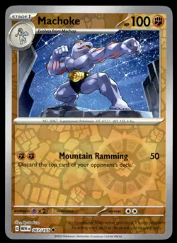 Machoke 067/165 Uncommon 151 Pokemon Reverse Holo Near Mint - Image 1