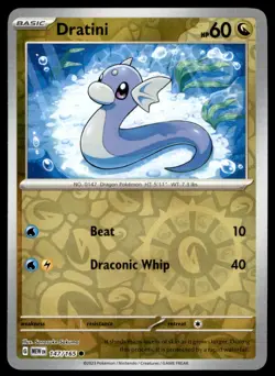 Dratini 147/165 Common 151 Pokemon Reverse Holo Near Mint - Image 1