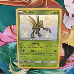 Pokemon Scyther TCG SV1/SV94 Hidden Fates Shiny Holo Rare NM/M Condition - Image 3