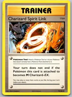 Charizard Spirit Link 75/108 Evolutions Pokemon NM Charizard Spirit Link - Image 1