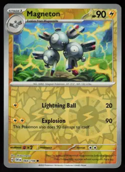 Magneton 064/198 Common Scarlet & Violet Pokemon Reverse Holo Near Mint - Image 1