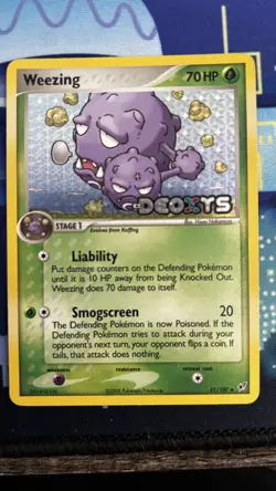 Weezing 51/107 Ex Deoxys Reverse Holo Pokemon TCG 2005 Stamped LP - Image 1
