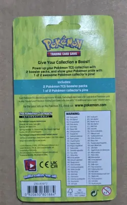 2016 Pokemon Sun & Moon Darkness Ablaze Blister Pack 2 Boosters Mawile Pin - Image 2