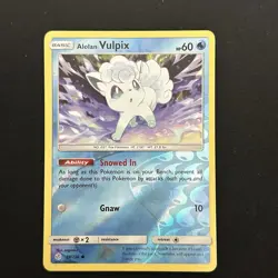 Pokemon Alolan Vulpix SM - Cosmic Eclipse 39/236 Near Mint NM Reverse Holo - Image 1