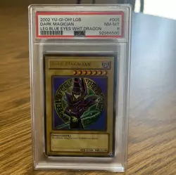2002 Dark Magician LOB-005 Ultra Rare Unlimited Original Print PSA 8 NM-MT - Image 1