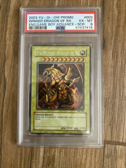2003 Yugioh TCG Winged Dragon of Ra GBI-003 Ultra Rare PSA Grade 6 - Image 1