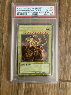 2003 Yugioh TCG Winged Dragon of Ra GBI-003 Ultra Rare PSA Grade 6 - Image 2