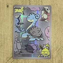 After Skool Hobby Ditto Lapras 63 Series 2 Holo Pokemon Fan Art Genetic Mystery - Image 1