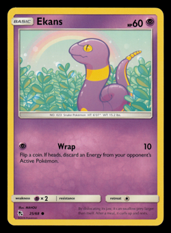 NM - Pokemon Ekans 25/68 Hidden Fates Common - Image 1