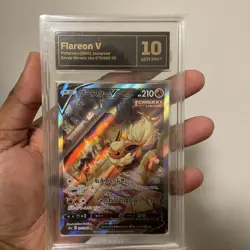 TCG 10 Flareon V 073/069 Eevee Heroes Alt Art s6a Japanese Pokemon Graded Card - Image 1