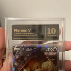 TCG 10 Flareon V 073/069 Eevee Heroes Alt Art s6a Japanese Pokemon Graded Card - Image 2