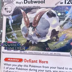 Hop's Dubwool Promo STAMPED Journey Together Pokemon Card 136/159 - Image 4