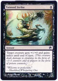 TAINTED STRIKE X1 SCARS of MIRRODIN MAGIC MTG EXCELLENT (EX) 2010 - Image 1