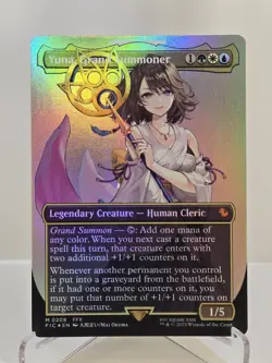 MTG Yuna, Grand Summoner (Borderless) Foil Commander: Final Fantasy Magic - Image 1