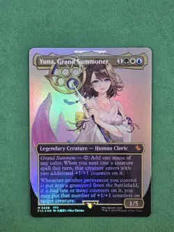 MTG Yuna, Grand Summoner (Borderless) Foil Commander: Final Fantasy Magic - Image 3
