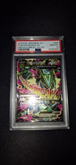 Carte pokemon Mega Rayquaza EX PSA 10 1st ED XY6 086/078 Emerald Break JPN - Image 2