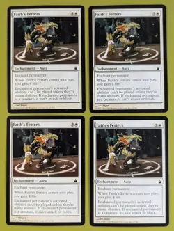 Faith's Fetters x4 Ravnica 4x Playset Magic the Gathering MTG - Image 1