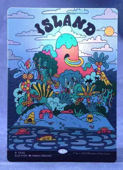 Island (1946) - FOIL MTG - Secret Lair Flower Power SLD Ashley Dreyfus - NM - Image 1