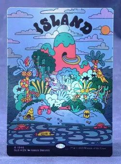 Island (1946) - FOIL MTG - Secret Lair Flower Power SLD Ashley Dreyfus - NM - Image 2