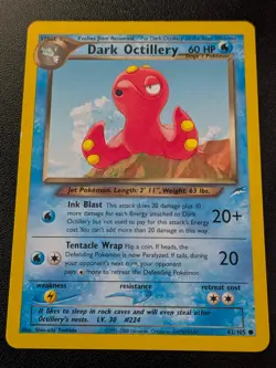 Dark Octillery 62/105 Common Neo Destiny Pokemon Unlimited Near Mint - Image 1