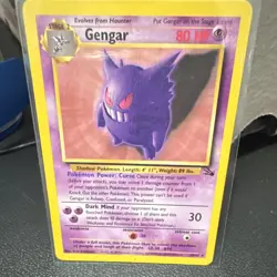 The Pokemon Company Gengar 20/62 Fossil Unlimited Rare English 1999 80 HP Stage… - Image 1