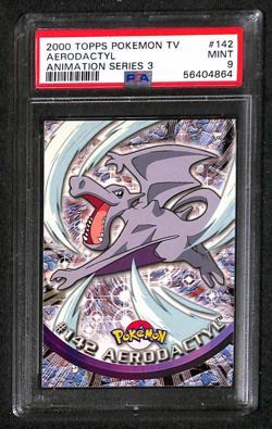 2000 Topps Pokemon TV Aerodactyl #142 Animation Series 3 - PSA 9 MINT - Image 1