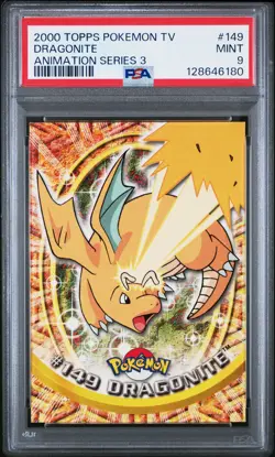 Dragonite Topps Pokemon Tv Animation Series 3 149 PSA {{cardGame}} - Image 1