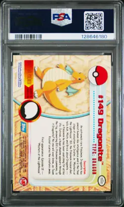 Dragonite Topps Pokemon Tv Animation Series 3 149 PSA {{cardGame}} - Image 2