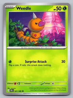 Pokemon TCG ME04: Chaos Rising Weedle 001/086 - Image 1