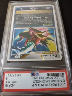 Darkrai LV.X DP19 Diamond and Pearl Holo Black Star Promo Pokemon TCG 2008 PSA 8 - Image 3